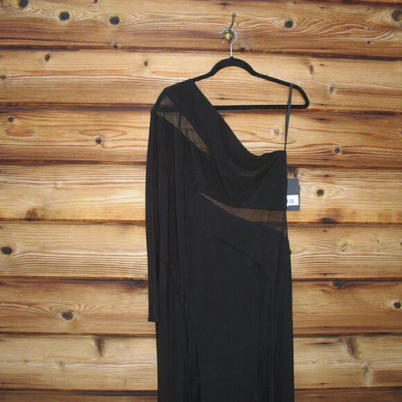 NWT Mac Duggal 11311 JERSEY ONE SHOULDER ILLUSION CUT OUT GOWN Dress - Picture 10 of 16